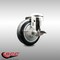 Service Caster 4 Inch 316SS Black Polyurethane Wheel Swivel Bolt Hole Caster with Brake SCC SCC-SS316BH20S414-PPUB-BLK-TLB - alternate 5